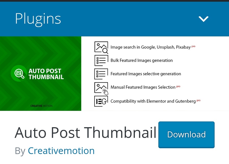 Automatically generated featured images